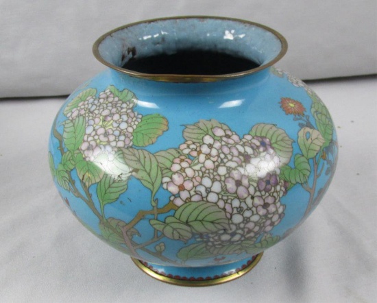 1840's Light Blue Cloisonne Vase - Zone: LR