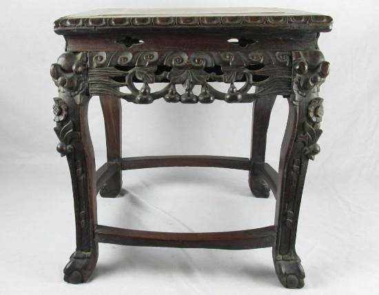 Marble Top Wood End Table - Zone: D