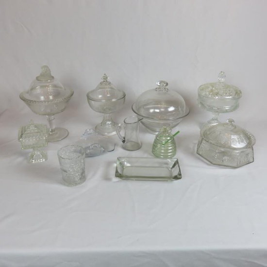 (19) Glass & Crystal Serving Pieces - Zone: PA