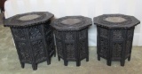 (3) Ornate Oriental Tables - Zone: LR