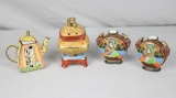 (4) Small Oriental Vases & Lidded Containers - Zone: LR