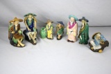 (7) Ceramic Painted Oriental Figurines - Zone: LR