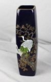 Ceramic Oriental Foyd Vase With Storks - Zone: LR