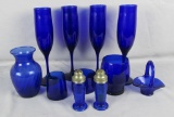 (11) Pieces of Cobalt Blue Glass - Zone: D