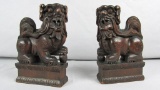 Pair of Wood Foo Dogs - Zone: D