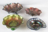 (4) Carnival Glass Candy Dishes - Zone: D