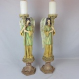 Pair of Angel Candlestick Holders - Zone: D