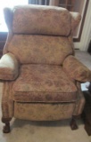 Claw Foot Tan Floral Recliner - Zone: BR1