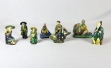 (7) Glazed Fired Oriental Figurines - Zone: D