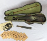Antique 4-String Violin, Bow, & Case - Zone: D