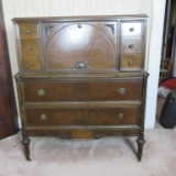 Antique Chest of Drawers With Pull Down Writing Desk - Zone: BR2