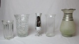 (5) Glass & Crystal Vases - Zone: LR