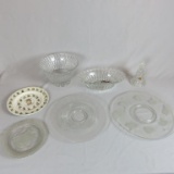 (4) Plates, (2) Glass Bowls, & (1) Lead Crystal Bell  - Zone: PA