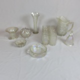 (15) Pieces Clear Carnival Glass - Zone: PA