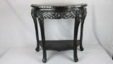 Oriental Carved Dark Wood Hall Table - Zone: F