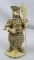 Hand Carved Bone Asian Man With Sword Figurine - BR2