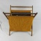 Gold Corduroy Knitting Stand With Yarn & Needles - H2