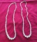 (2) Vintage Faux Pearl Necklaces - K