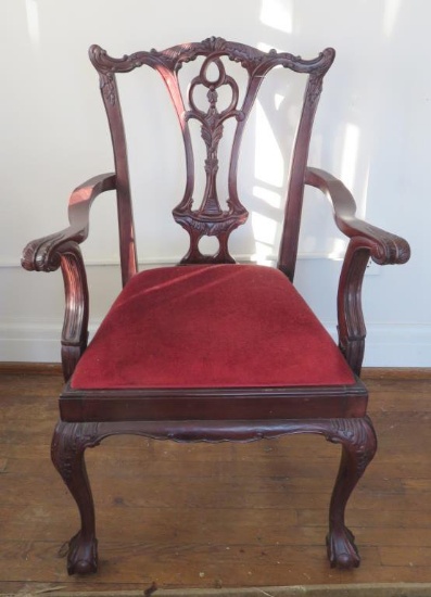 Antique Ball & Claw Chippendale Chair - S