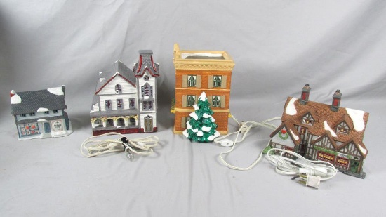 Christmas Village - Butcher Shop, Tower House, Toy Shop, & Ashberry Inn - B5