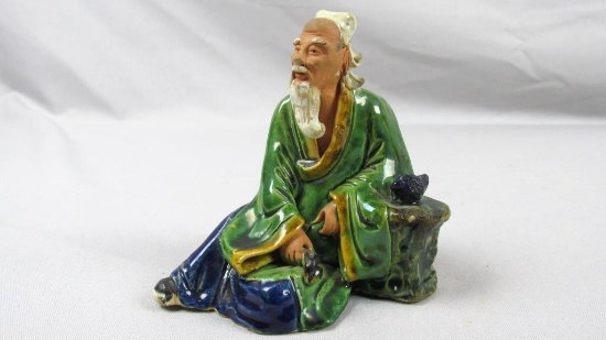 Sitting Asian Man Mudmen Figurine - BR2