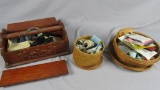 (2) Sewing Baskets & A Sewing Box - BR4