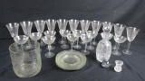 (30) Pieces Of Crystal Etched Glass Drinkware & A Ekena's Sweden Lead Crystal Egg - BR4