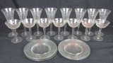 (21) Pieces of Etched Crystal - O