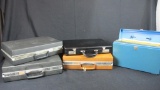 (4) Vintage Briefcases & A File Holder - O