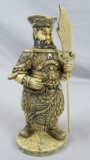 Hand Carved Bone Asian Man With Sword Figurine - BR2