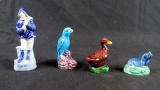 Porcelain Figurines With (3) Small Animal Figurines - BR2