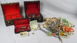 Large Collection Of Costume Jewelry & Jewelry Boxes - H2