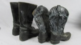 (2) Pairs Of Leather Men's Boots - H2