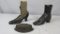 Cast Iron Boot & Iron With Antique Lady's Boot - P