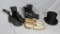 (2) Pairs Of Black Boots, (1) Pair Of Loafers, & A Black Top Hat - BR2