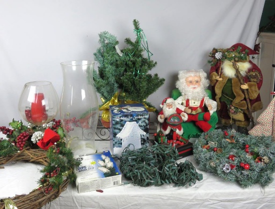 Christmas Decorations - Mini Trees, Santa's, Wreaths, & Lights - DR