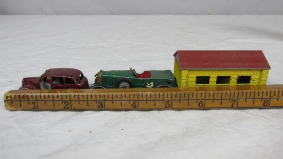 (2) Lesney Toy Cars & A Garage - LR
