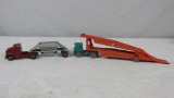 (2) Lesney Toy Trucks With Trailers - DR