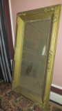 Large Wood Wall Mirror With Beveled Glass - BR1