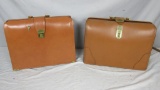 (2) Tan Leather Briefcases - BR1