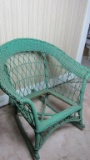 Green Wicker Rocker - BR2