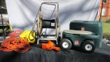 Hose Reel, Extension Cords, & Garden Tools - G