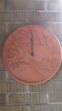 Terra Cotta Hanging Outdoor Thermometer - BP