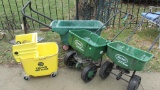 (1) Yard Cart, (2) Fertilizer Speeders & (1) Janitors Bucket - G2