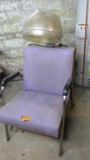 Vintage Purple Beautician Chair With Hair Dryer - BM