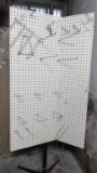 3-Sided Pegboard Rotating Display Rack - R2