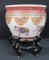 Oriental Fishbowl Elephant Planter On Stand - SR