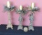 (3) Candlestick Holders & A Decorative Orb - FR-C