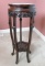 Dark Wood Marble Top Plant Stand - FR