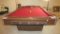 Red Felt Billiards Table & Accessories - BM